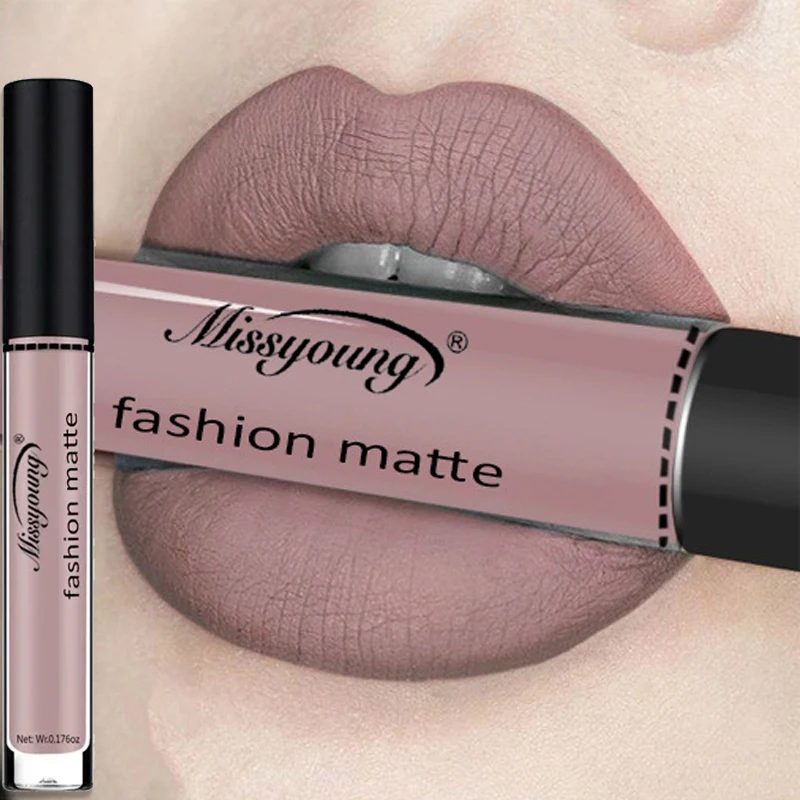  18 colors Makeup Lipstick Matte Lipstick Long-Lating Nuude Brown Chocolate Color Liquid Lipstick Lip Gloss Matte Batom MAkeup