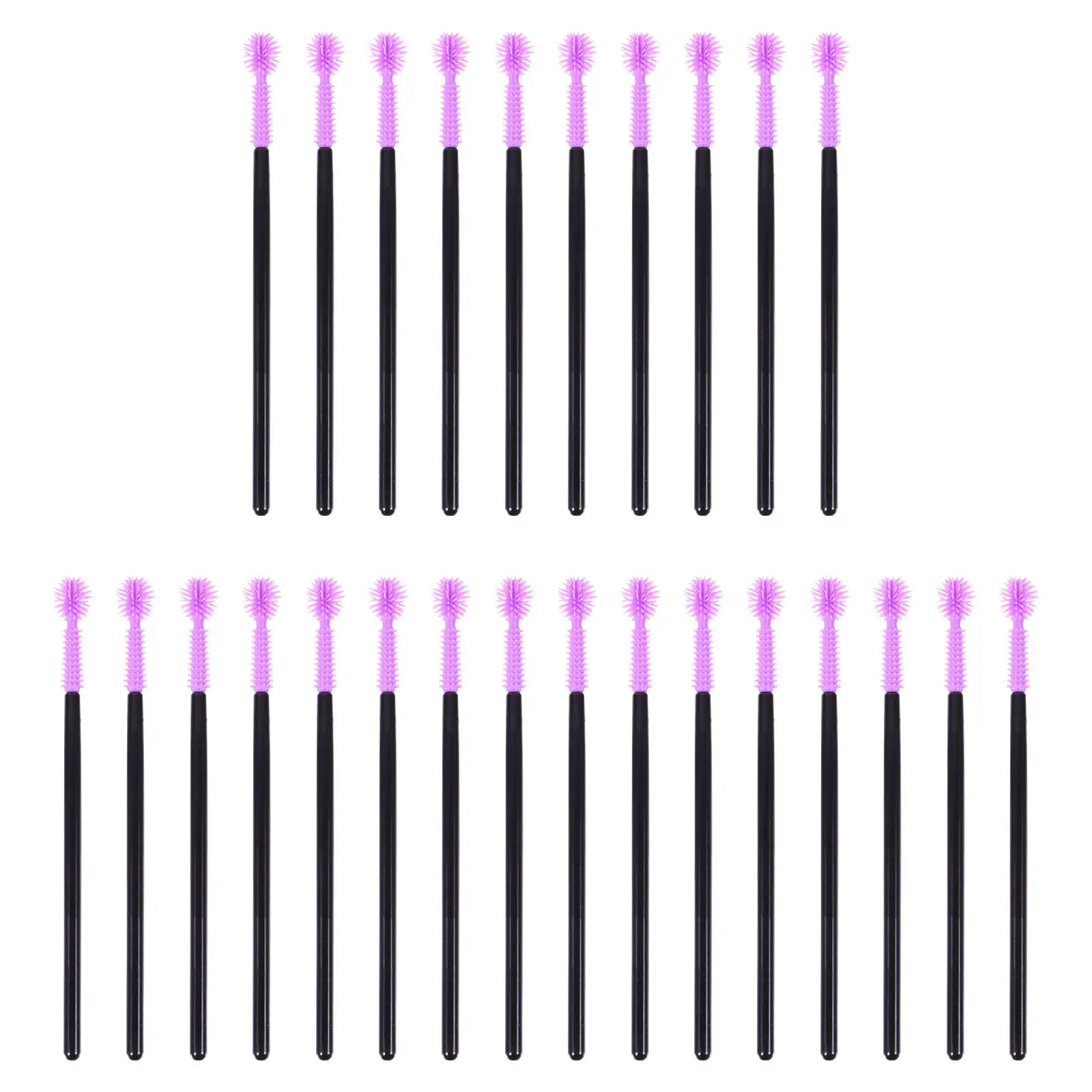 

50 шт. фиолетовых щеточек для ресниц, маленькие, легкие, портативные, для туши, окрашивания бровей, аппликаторы для макияжа, одноразовые кисточки