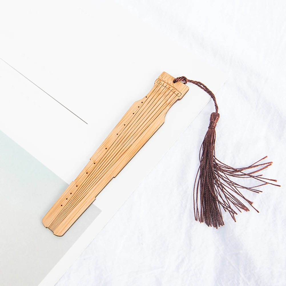 12-teiliges Guqin-Lesezeichen im chinesischen Stil, kreative Lesezeichen, modisch, schick, stilvoll, Bambus, klassisch