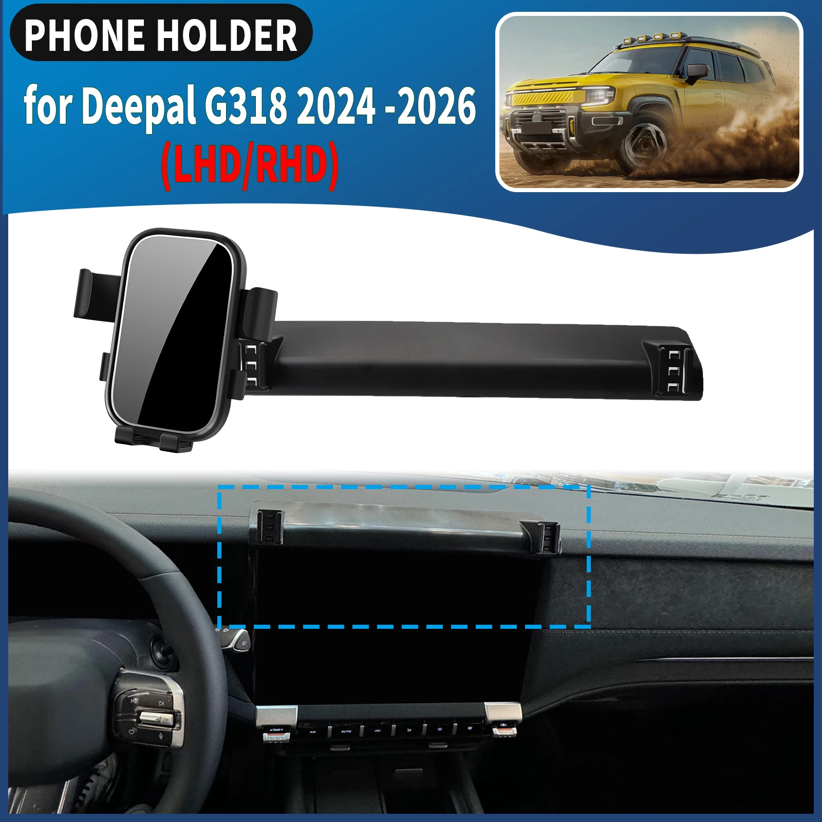 

for Changan Shenlan Deepal G318 2024-2026 RHD LHD Vehicle-Specific Car Phone Holder, Easy Install GPS Mount