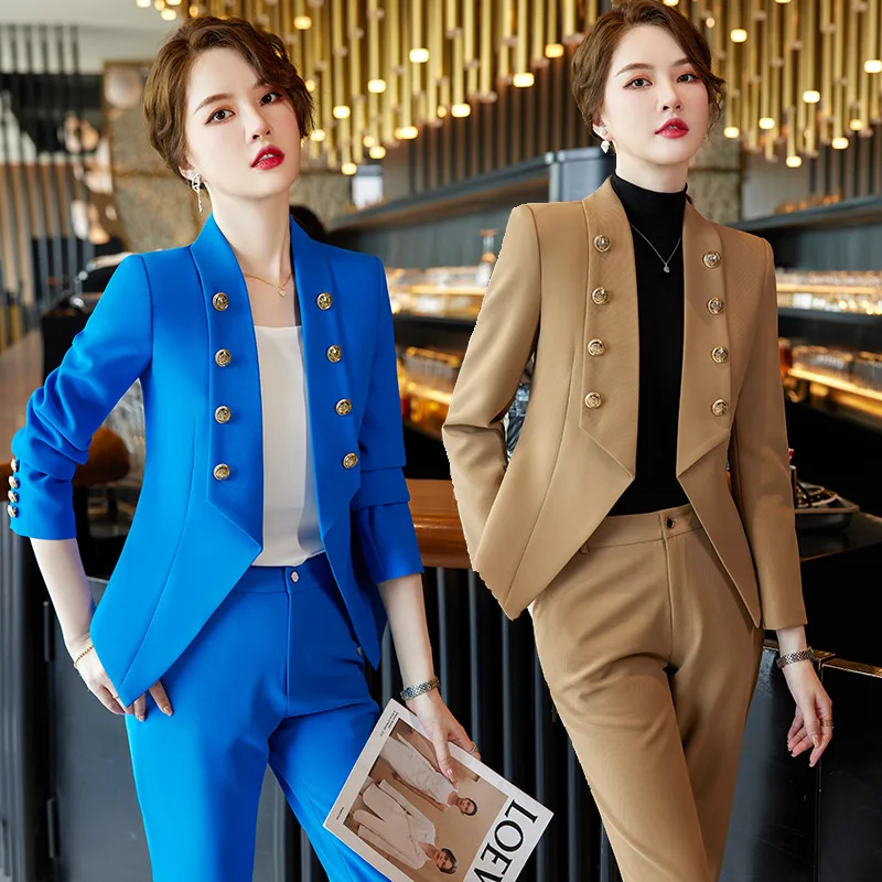 

Autumn and Winter New Korean Style Fashionable Temperament Internet Celebrity Small Suit Women's Business Wear Suit Long Sleeve