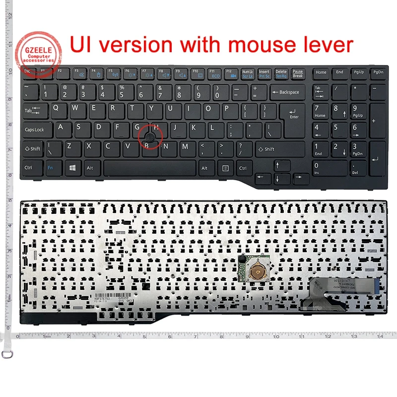 laptop accessories English New Laptop keyboard for Fujitsu Lifebook E753 E754 E756 laptop black Frame US