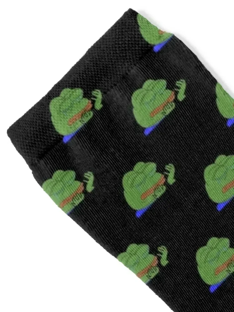 Pepe Hands Crying Frog Meme Twitch Emote Socks Novelties sports stockings luxury Socks For Man Women's