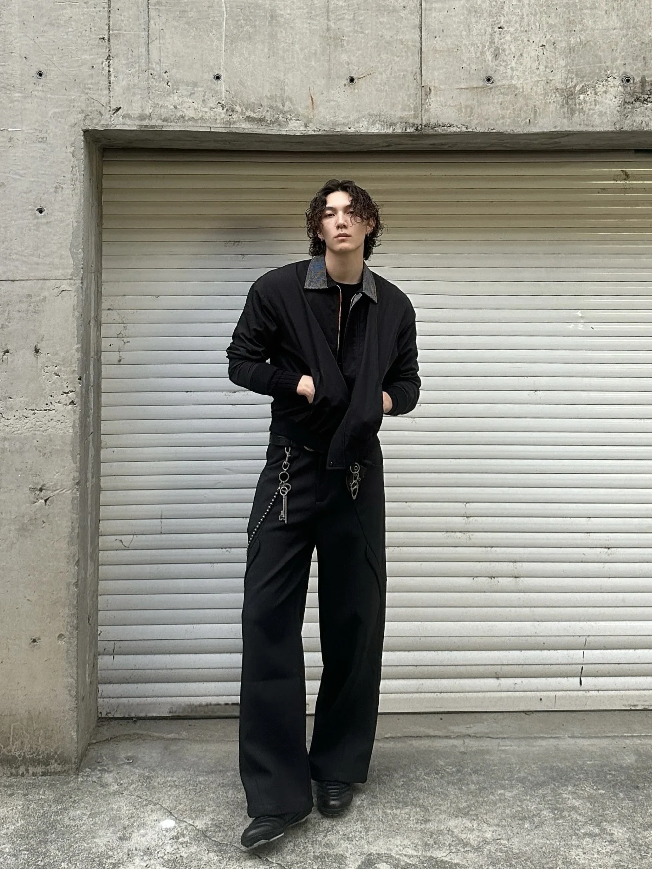 

American Retro Plaid Collar Jaet Men's Casual Loose Design Versatile Commute Outerwear Autumn Season Long Sve