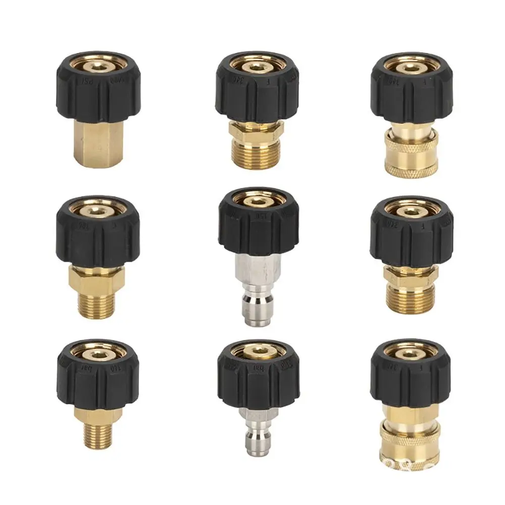 1Pcs M22-14mm/15mm to 3/8 and 1/4 Inch Pressure Washer Adapter Quick Release Adjustable Spray Sprinkler Quick Connector