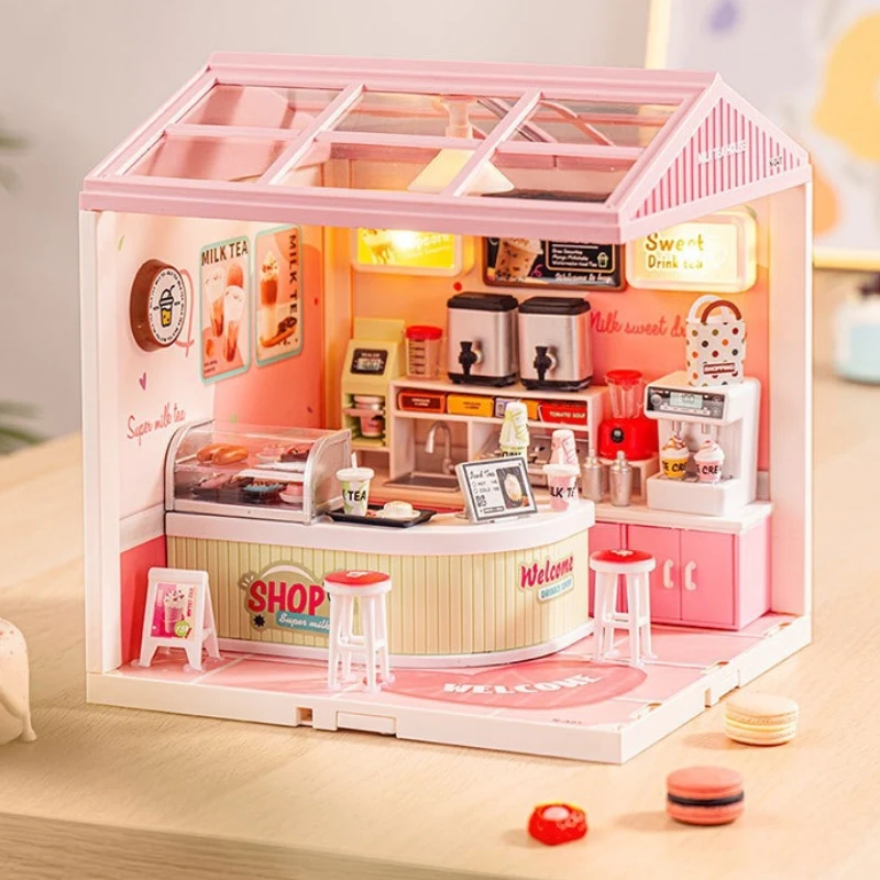 DIY Rękodzieło Dom Zestaw Scena Mikro Klocki Dom Sypialnia Kuchnia Restauracja Model Klocki Zabawka dla Dzieci Dekoracja Domu