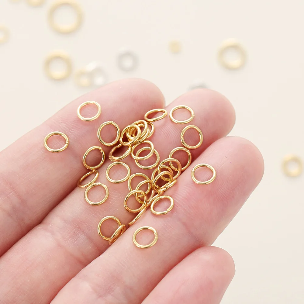 50Pcs Hot Selling Color Preserving Closed Loop Welding Ring Practical DIY Handmade Jewelry Accessories Manufacturer Wholesale