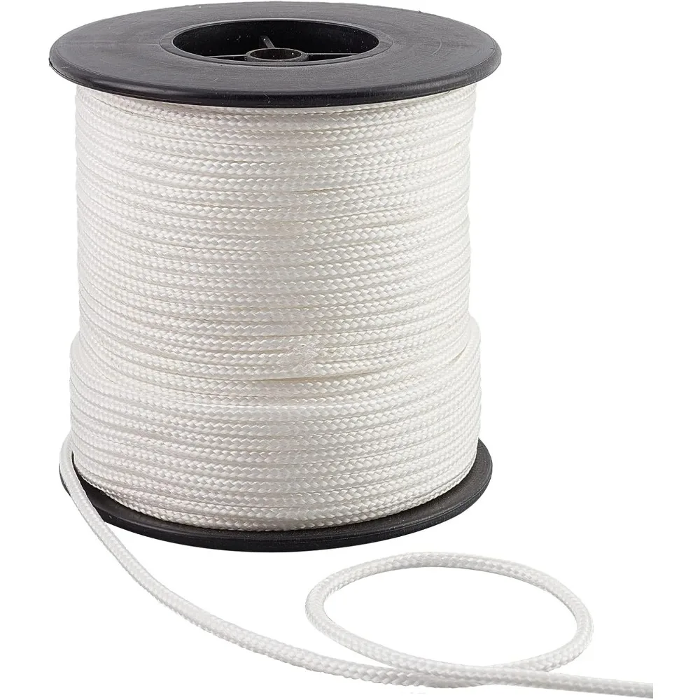 3mm 54yard White Parachute Cord Nylon Rope Cord Blinds String Braided Lift Shade Cord for Windows Repair Gardening Plant