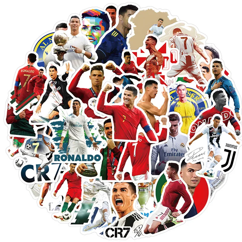 50PCS Cristiano Ronaldo Cartoon Stickers Ipad Kofferbak Koelkast Waterdichte Anime Stickers Anime Figuur Afbeelding Speelgoed Verrassingscadeau