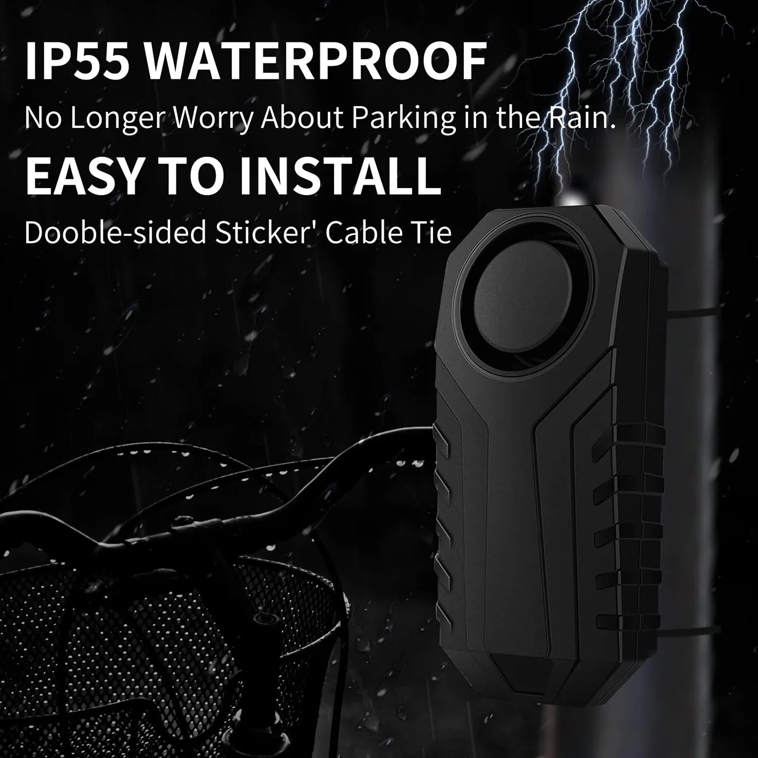 Водонепроницаемая противоугонная сигнализация для мотоцикла и велосипеда, беспроводной пульт дистанционного управления, охранная сигнализация для велосипеда, 113 дБ, электрическая автомобильная сигнализация SQ