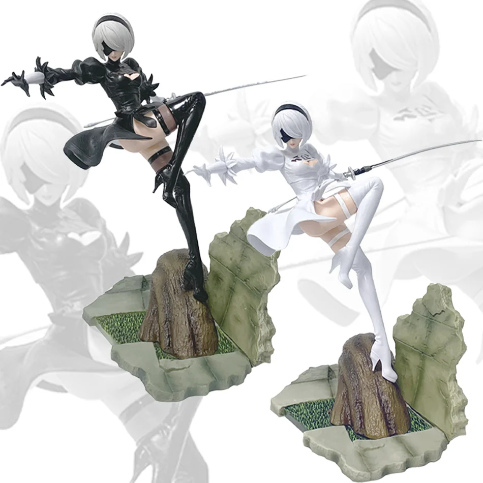 

2025 new hot sale nier: automata yorha type a2 2b 9s pvc anime action figure model collection ornament anime model cartoon toy