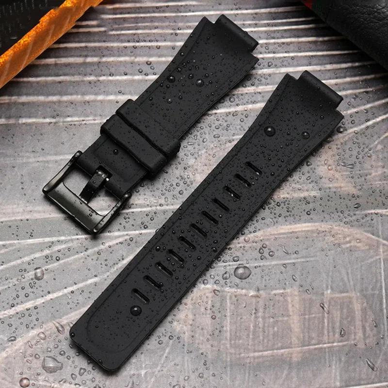 Silicone strap raised strap For TIMEX Tidal T2N721 T2N720 TW2T76500 men's waterproof soft watch strap accessory16mm watch band