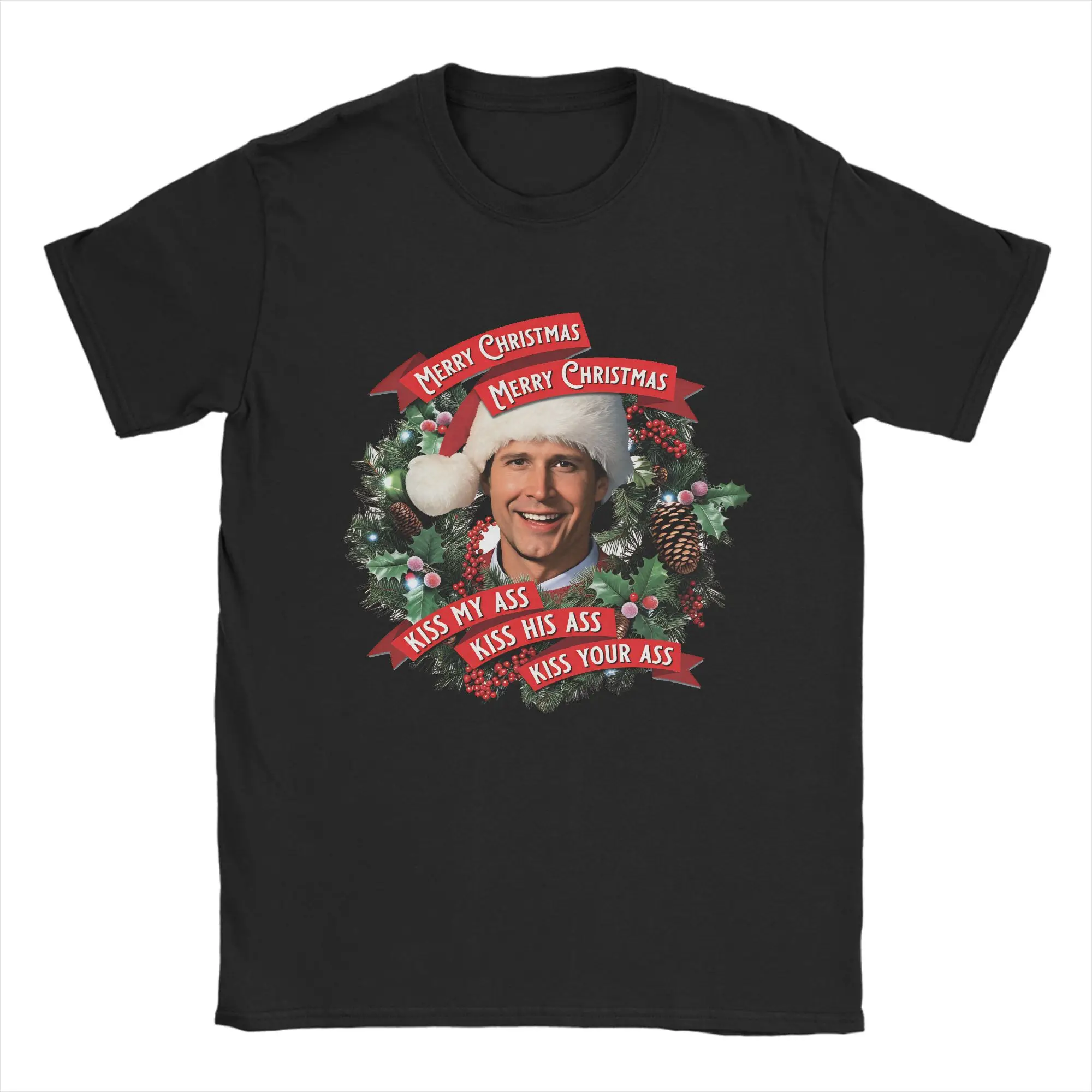 Clark Griswold Merry Christmas T-Shirts Men  Leisure Pure Cotton Tee Shirt Crewneck Short Sleeve T Shirt Gift Idea Clothing