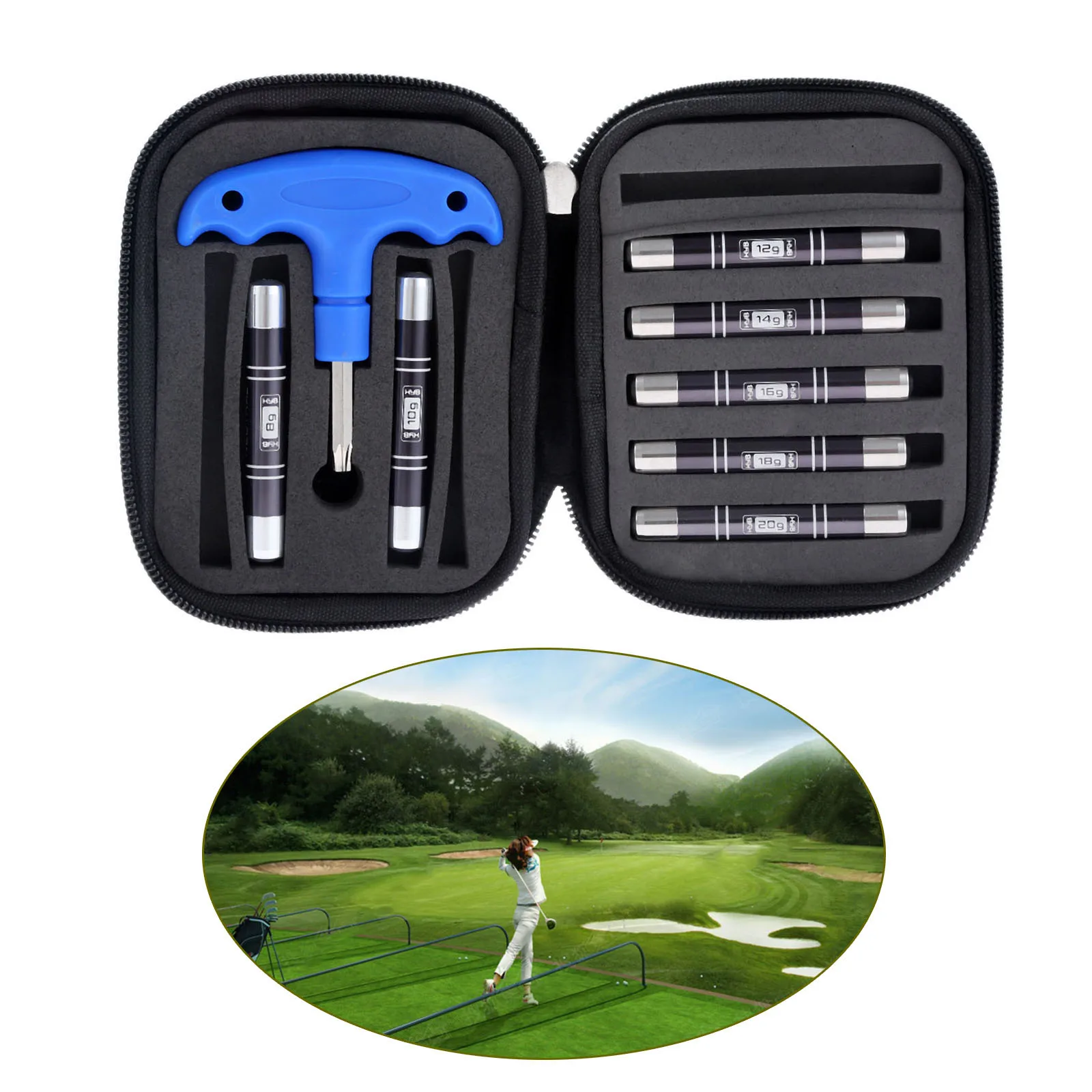 

8Pcs/set Golf Weights Screw Wrench Tool Fit For Titleist 818H NE Driver Fairway Wood Magnetic Weight 8g 10g 12g 14g 16g 18g 20g