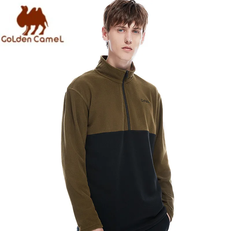 GOLDEN CAMEL Men\'s Jackets Polar Plus Soft Casual Fleece Jacket for Men Autumn Winter Stand-up Collar Sweater Sweatshirt Clothes