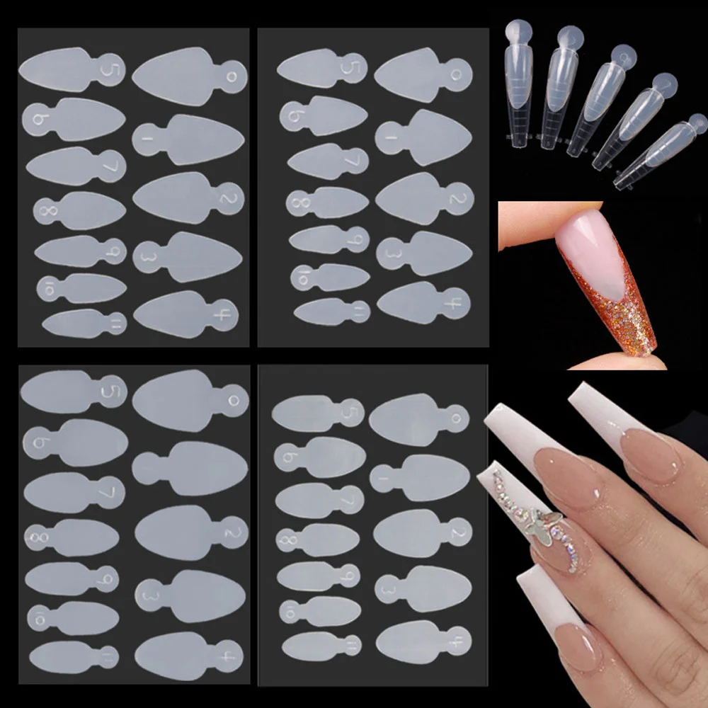 FILI Dual Form Nail Art Tools Set with Nail Brush Gel Clips French Sticker for Quick Building Extension Mold Tips Top Form