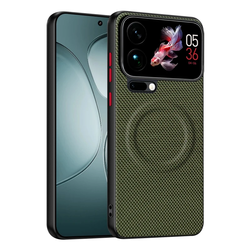 เคสสำหรับ Xiaomi 17 Pro Max 17 Pro ผ้าไนลอนทอแบบด้าน แม่เหล็ก หนังสัมผัสนุ่ม ปกป้องด้านหลังโทรศัพท์ สำหรับ Xiaomi 17 Pro Max