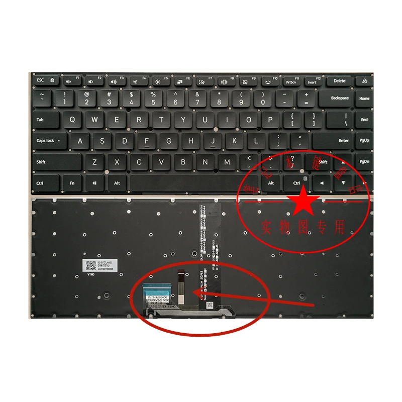 Imagem -04 - Portátil Eua Teclado Retroiluminado para mi Xiaomi Redmibook Pro 13 14 15.6 16 g Xmg2003 Xma2002 Xma2007 Xma2009 Xma2012 171501