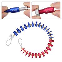 26Pcs Nut and Bolt Thread Checker, Male Female Gauges Detachable Measurement Identifier Gauge inch Metric for Checking Garage