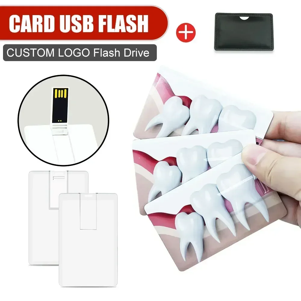 10 PCS/LOT Free logo 100% capacity 4GB 8GB 16GB 32Gb credit card USB Flash Drive customized logo top quality Creative Pendrive