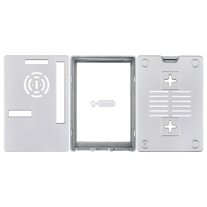 Raspberry Pi 5 carcasa ABS carcasa protectora plateada para Raspberry Pi 3,5 pantalla táctil opcional disipador de calor para Raspberry Pi 5