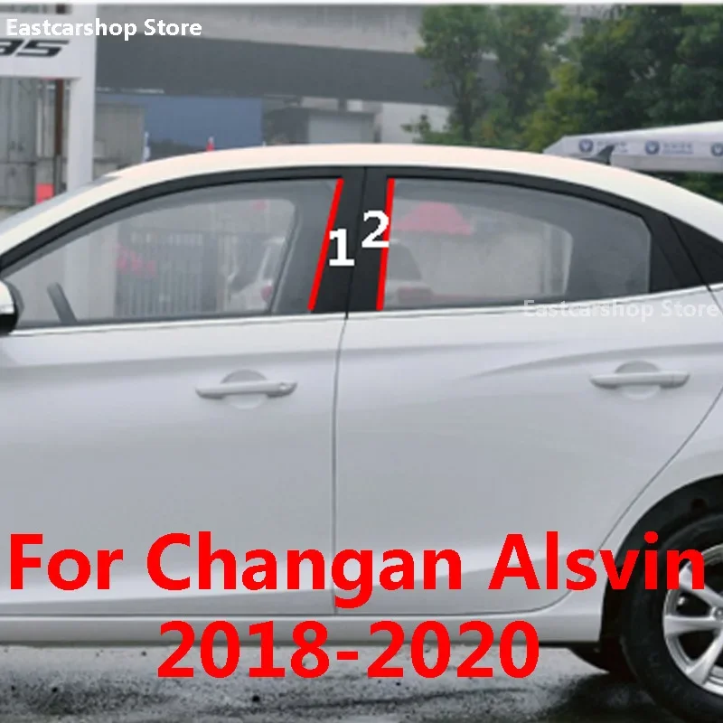 

For Changan Alsvin 2020 2019 2018 Car Door Central Window Middle Column Trim Strip PC B C Pillar Cover Protective Accessories