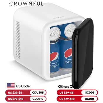 Crownful 4L mini autochladnička 12V/120V multifunkční lednička kosmetika pivo nápoje chladič ohřívač chladnička do auta domů 10 nejlepší prodej Mini lednička na čaj Pearl Boba - №8