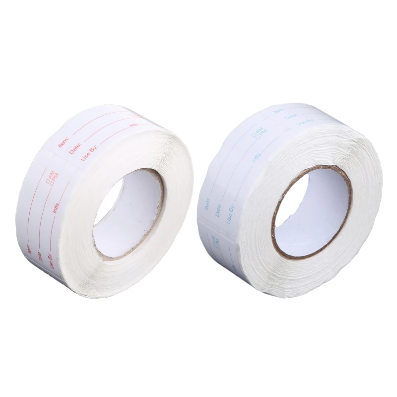 500Pcs/Roll Prep Labels 1x2inch Kitchen Storage Adhesive Stickers Removable Refrigerator Freezer Data Labels