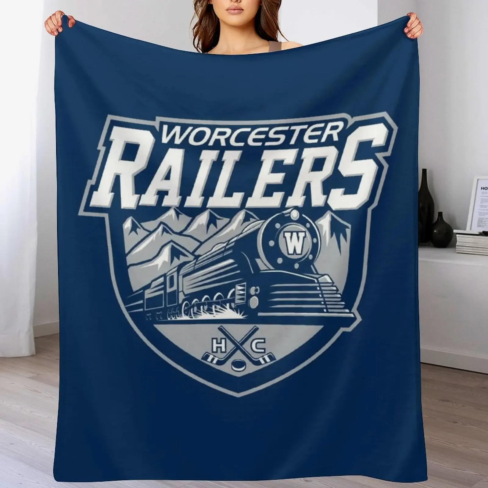 

Worcester Railers Throw Blanket Polar Decoratives christmas decoration blankets ands Blankets
