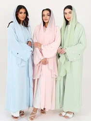 Love Heart Embroidery Muslim Abaya for Women Without Scarf Eid Cardigan Morocco RamadanAbayas Kaftan Islam Dubai Arab Long Robe