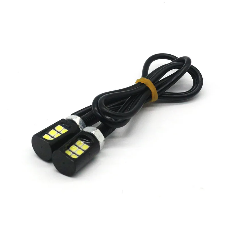 2x Highlight White LED 12V Eagle Eye Brake Running Light Stop Parking Tail Signal Light 3030 6 SMD Universal For Motorcycle Car