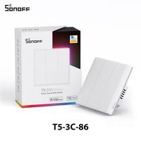 SONOFF Ewelink WiFi T5 86 type 3Gang Ultimate Smart Touch Wall switch Switch Alexa Google Assistant Smartthings