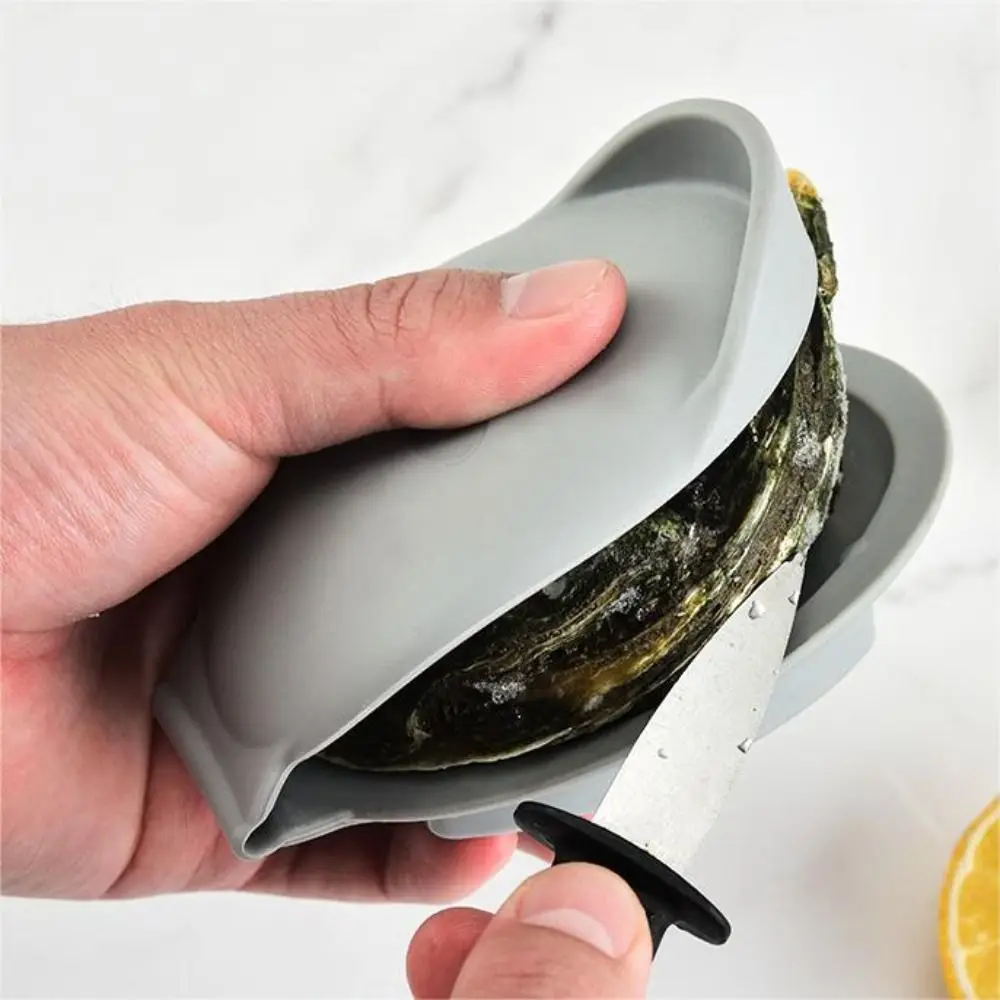 Agitador de ostras de silicona suave, manos no sucias, Material seguro, abridor de mariscos, herramienta profesional para pelar ostras, Clip de mano para mariscos