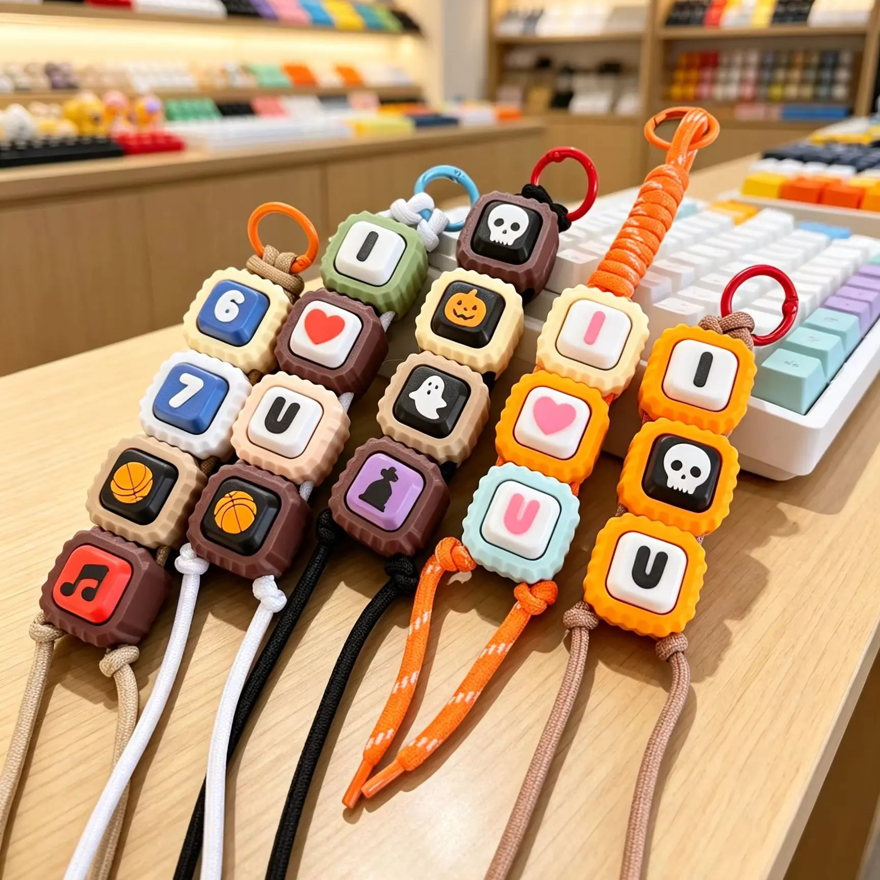DIY Randomly Color Keyboard Clicker English Names Only Clickable Letter Keycap ASMR Fidget Toy Stress Relief Office Gift