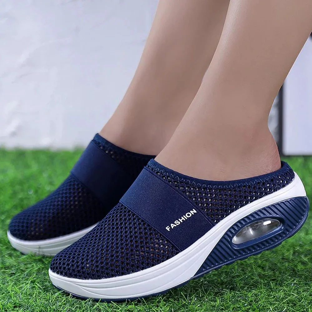 Women Slingback Sandals 2024 Summer Mesh Ladies Breathable Casual Shoes 35-43 Large-Sized Female Home Outdoor Slip On Slipeprs