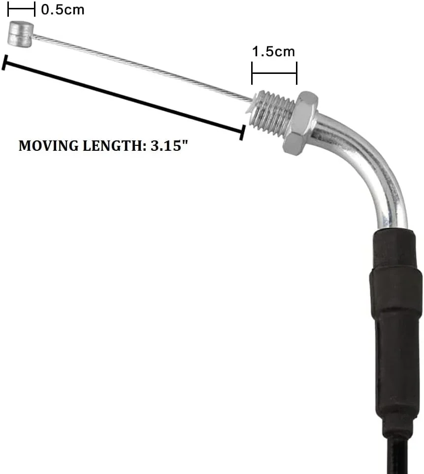 NIBBI-Cable de acelerador Universal para motocicleta, acelerador de Gas, carburador, Cable de estrangulación para motor GY6, Scooter, Pitbike, 180cm