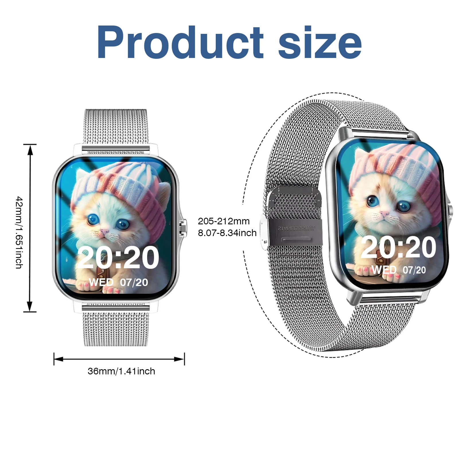 2025 ساعة ذكية جديدة، صوت لاسلكي، وضع رياضي متعدد، ساعة ذكية لتتبع اللياقة البدنية، للجنسين، هدية العيد