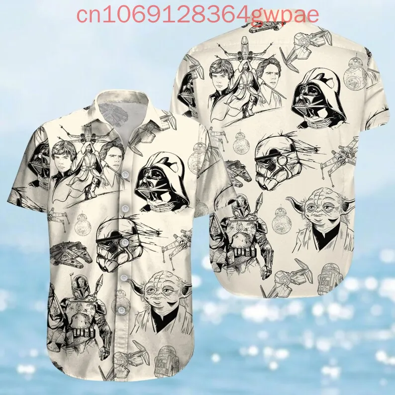 Тропическая рубашка Disney Darth Vader Stormtrooper Baby Yoda для мужчин и женщин, гавайская рубашка на день, рубашка Aloha, рубашка на пуговицах Тропическая рубашка Disney Darth Vader Stormtrooper Baby Yoda для мужчин и женщин, гавайская рубашка на день, рубашка Aloha, рубашка на пуговицах