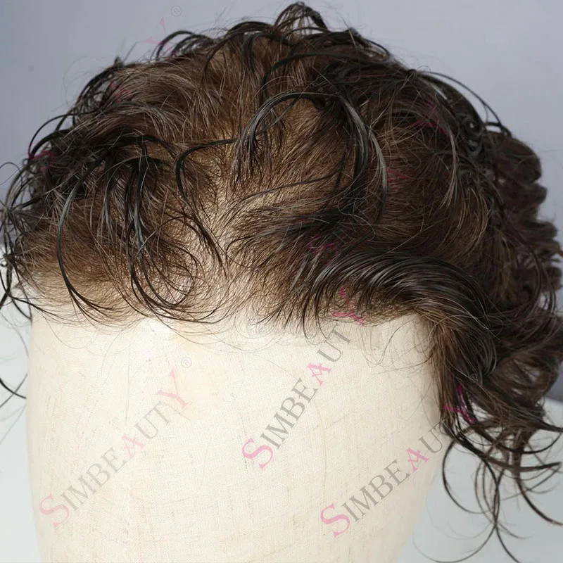 

Натуральная линия волос Светло-русый # 18 613 # 0,02 мм супер тонкая кожа 80% плотность невидимый мужской парик коричневый серый 1B65 протезы человеческих волос