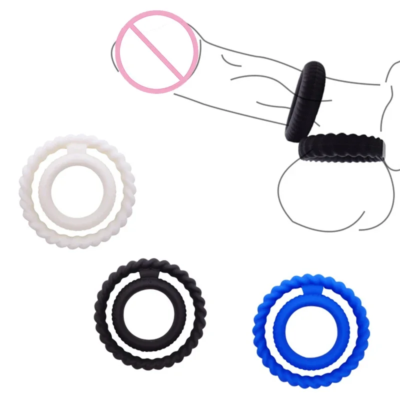 Silicone Durable Penis Ring Ejaculation Delay Cock Ring Lasting Erection Cockring Male Adult Erotic Sex Toys For Man Sex Shops