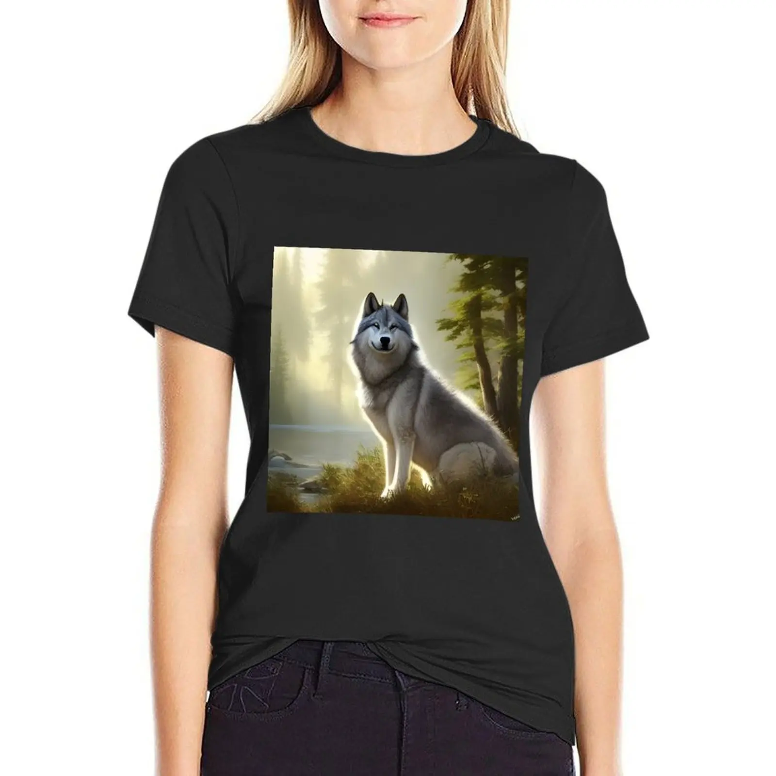 The Timber Wolf T-Shirt Blouse cute tops customs sweat Womens graphic t shirts