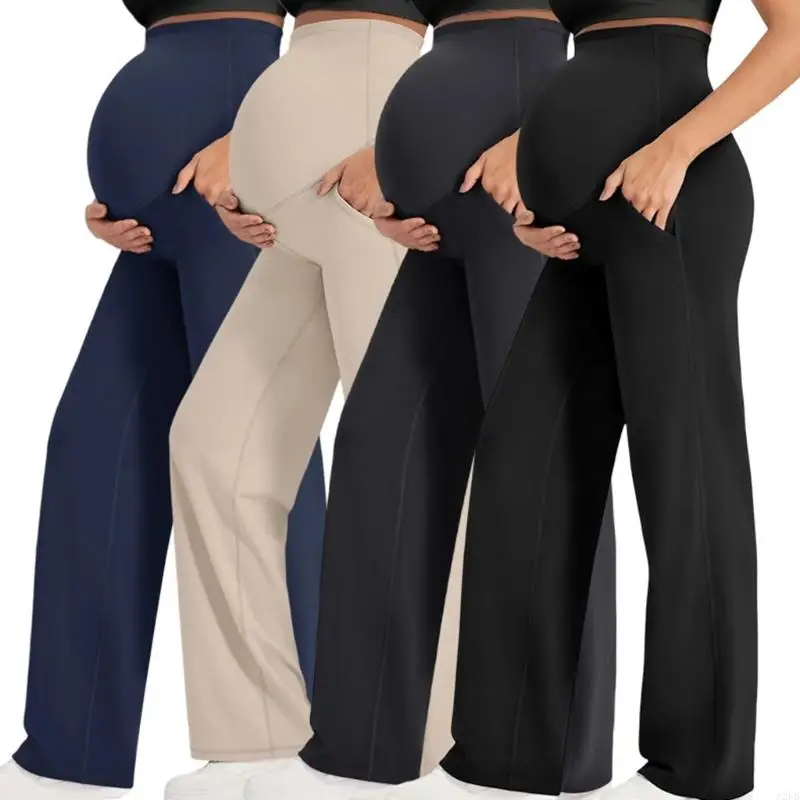 تتميز سراويل الحمل عالية الخصر المسامية بلوحة بطن داعمة ونسيج خفيف الوزن لتوفير الراحة اليومية A2UB #3