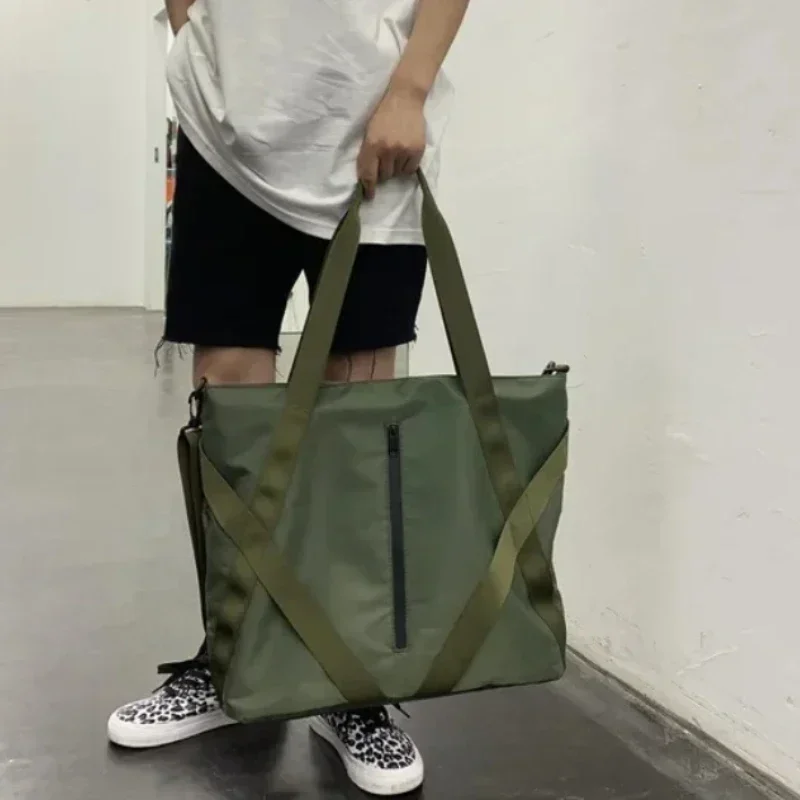 

Высококачественные сумки для покупок большой вместимости для женщин, нейлоновые женские сумки на плечо, мужские сумки в стиле ретро, дорожная сумка на плечо