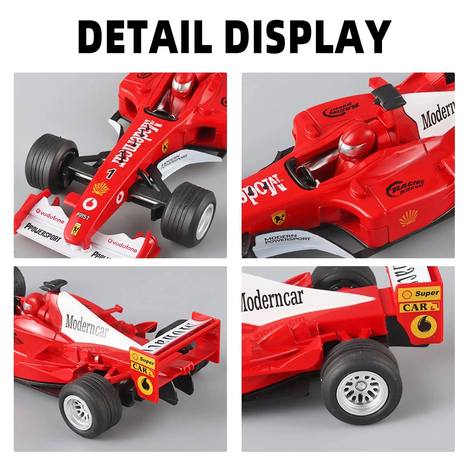 1:32 Scale Alloy F1 Racing Car Toy Model with Retroactive Motion, Sound & Light Effects - Ideal for Kids\' Racing Play & STEM Lea