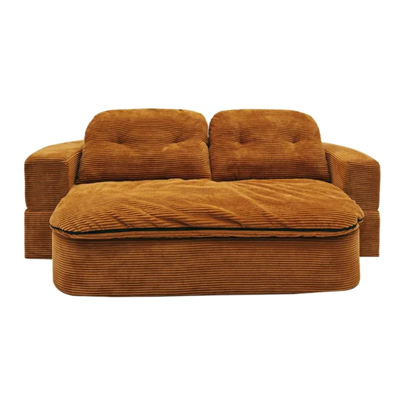 Living Room Sofas Brown Filler Recliner Compressed Sofa Bed Vacuum Package Divano Moderno Home Furniture