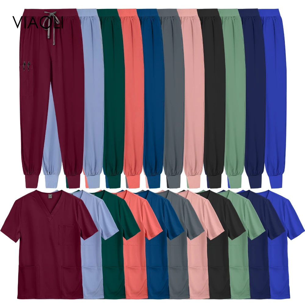 

Men Medical Uniforms Women Scurbs Sets Woman Hospital Clothes Doctors Nurses Accessories Dental Clinic Surgical Spa Workwear Set