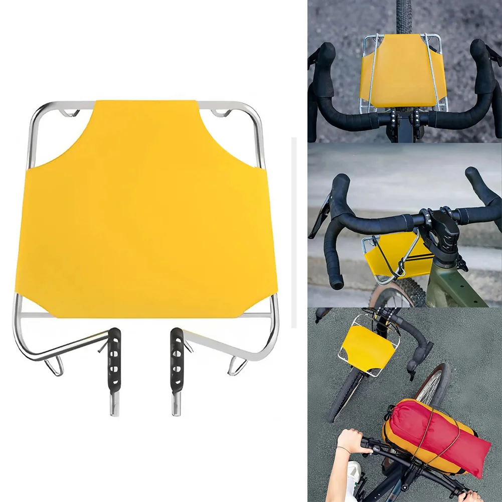 

Folding Bike Front Bag Carrier Bicycle Basket Metal Bike Basket Front Rack Carrier for MTB Road Bicycle