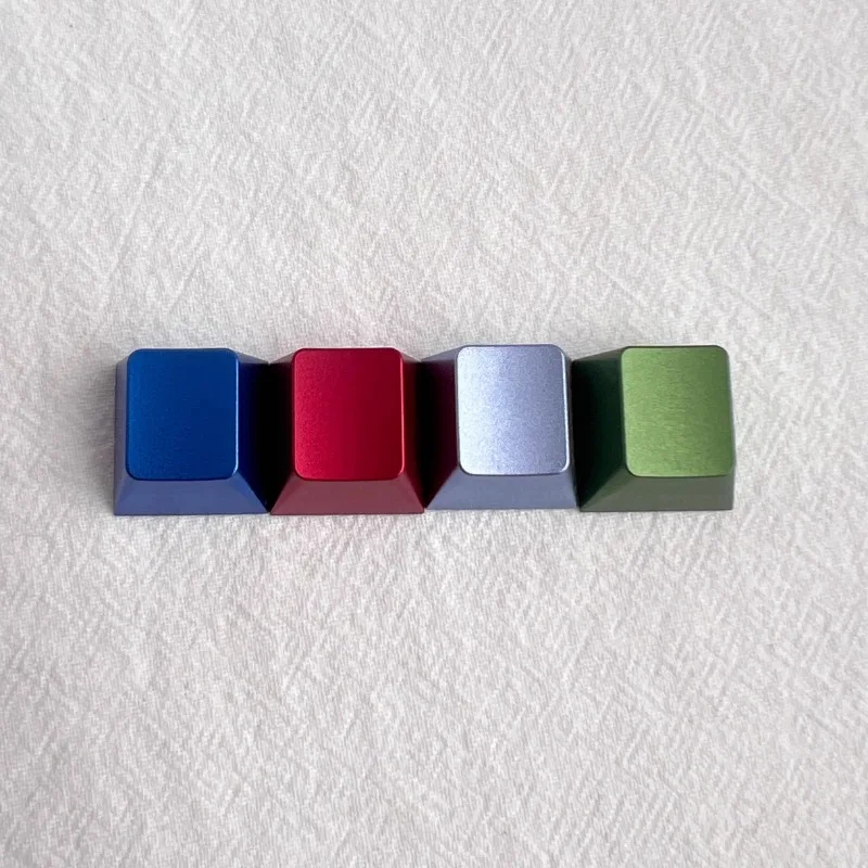 Original Metal Keycaps 1U Simple CNC Matte Aluminu Keyboard Caps R4 Cherry Profile Keycap for Mechanical Keyboard Accessories