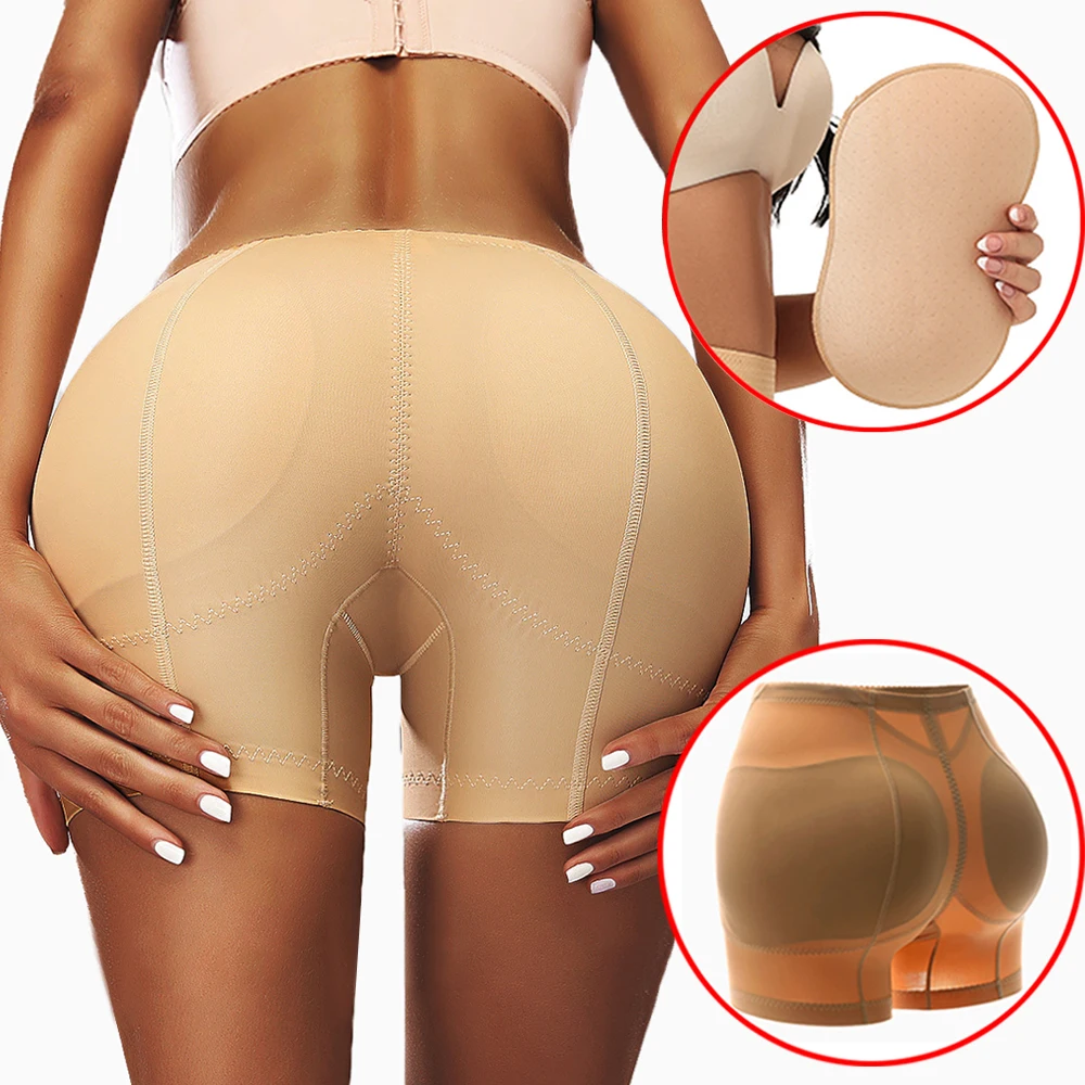 Bout à bout culotte pour femmes Sexy Shapewear Push Up culotte hanche rembourré sous-vêtements Shaper culottes coussinets faux hanche levage