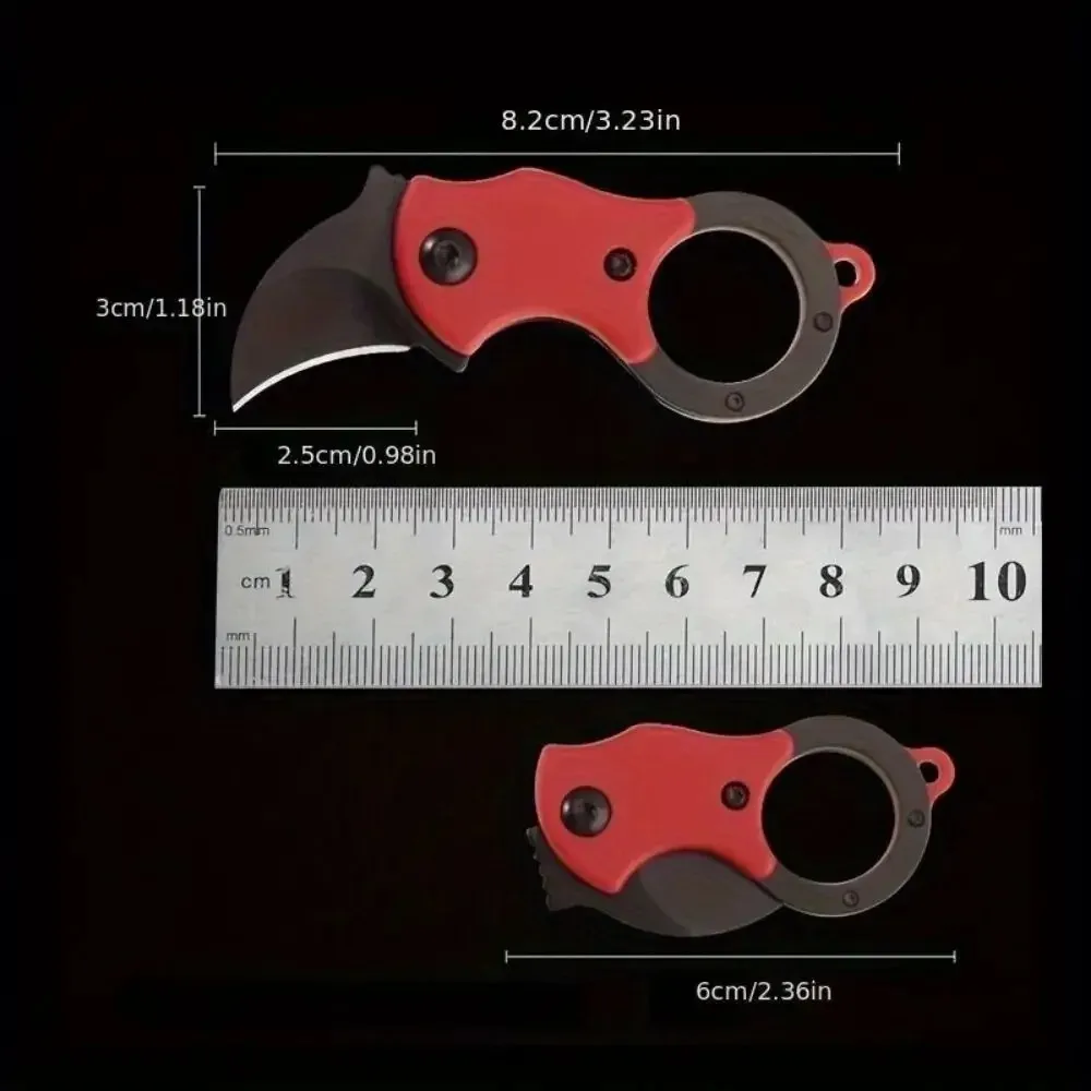 Mini Fox Sharp Self-defense Folding Claw Knife Carry Courier Keychain Open Box Outdoor Portable Key Send 5 Blades